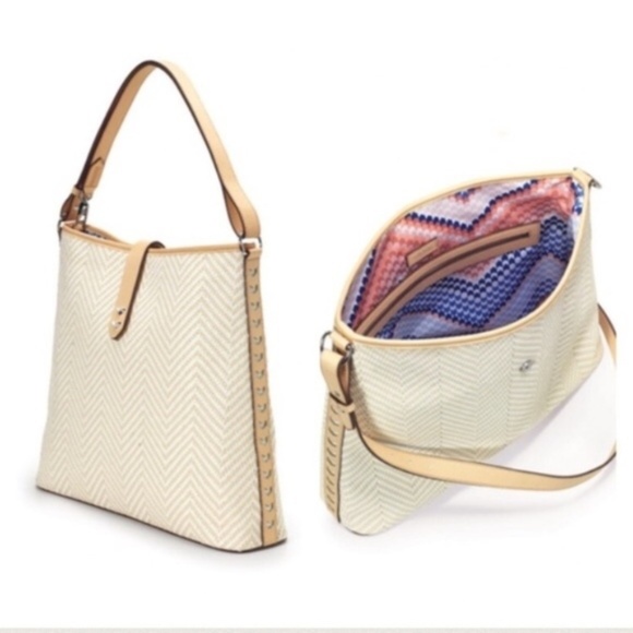 Stella & Dot Handbags - 💥SALE💥 Stella Dot Woven Chevron Crosby Hobo NWOT